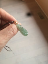 Load image into Gallery viewer, 100% Natural type A icy oily dark green Jadeite Jade seashell (福贝)  pendant F146