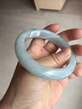 Load image into Gallery viewer, 56.3mm certified 100% natural type A icy watery white light green chubby jadeite jade bangle AH97-0549