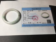 Load image into Gallery viewer, 53mm Certified Type A 100% Natural sunny green white(白底青) Jadeite Jade bangle BP45-3174