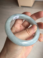 Load image into Gallery viewer, 56.3mm certified 100% natural type A icy watery white light green chubby jadeite jade bangle AH97-0549