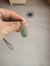 Load image into Gallery viewer, 100% Natural type A icy oily dark green Jadeite Jade seashell (福贝)  pendant F146