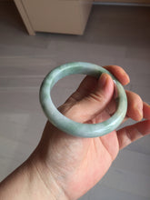 Load image into Gallery viewer, 55.7mm certified 100% natural type A green/yellow/gray jadeite jade bangle AU53-0246