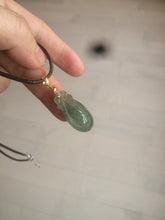 Load image into Gallery viewer, 100% Natural type A icy oily dark green Jadeite Jade seashell (福贝)  pendant F146