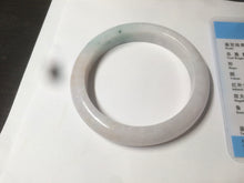 Load image into Gallery viewer, 61.2mm Certified Type A 100% Natural light green/white/brown/purple Jadeite Jade bangle AH82-0480