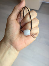 Load image into Gallery viewer, 13.5/12.5mm Type A 100% Natural light purple white Jadeite Jade LuluTong (Every road is smooth) pendant group PA135