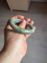 Load image into Gallery viewer, 55.7mm certified 100% natural type A green/yellow/gray jadeite jade bangle AU53-0246