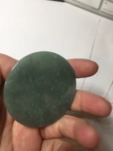 Load image into Gallery viewer, 52.5mm 100% natural blue/gray with fly snow Guatemala  jadeite jade Guanyin (观音) safe and sound pendant/worry stone/decor AA25