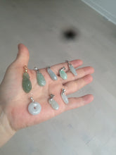 Load image into Gallery viewer, 100% Natural type A icy oily dark green Jadeite Jade seashell (福贝)  pendant F146