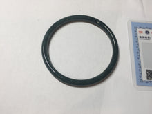 Load image into Gallery viewer, 60.2mm Certified Type A 100% Natural light green/blue/gray Guatemala slim round cut Jadeite bangle BP209-1026