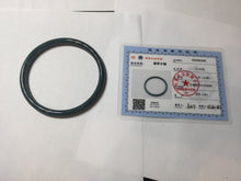Load image into Gallery viewer, 60.2mm Certified Type A 100% Natural light green/blue/gray Guatemala slim round cut Jadeite bangle BP209-1026