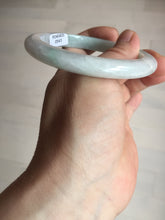 Load image into Gallery viewer, 56.5mm certified 100% natural type A white/light green white purple jadeite jade bangle AH96-0543