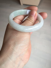 Load image into Gallery viewer, 47.5mm certified 100% natural Type A icy watery green white  oval jadeite jade bangle BP46-9356