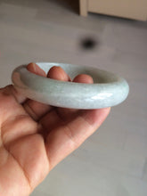 Load image into Gallery viewer, 58.3mm Certified 100% natural Type A light green/white chubby jadeite jade bangle BF78-4501