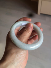 Load image into Gallery viewer, 58.3mm Certified 100% natural Type A light green/white chubby jadeite jade bangle BF78-4501