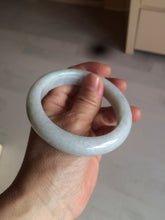 Load image into Gallery viewer, 58.3mm Certified 100% natural Type A light green/white chubby jadeite jade bangle BF78-4501