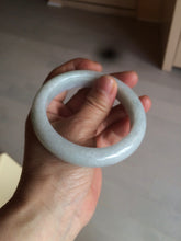 Load image into Gallery viewer, 58.3mm Certified 100% natural Type A light green/white chubby jadeite jade bangle BF78-4501