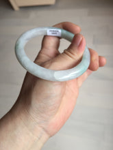 Load image into Gallery viewer, 56.5mm certified 100% natural type A white/light green white purple jadeite jade bangle AH96-0543