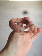 Load image into Gallery viewer, 53mm 100% natural red/pink red jasper stone bangle XY89