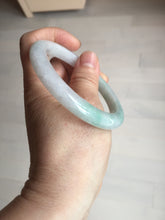 Load image into Gallery viewer, 56.5mm certified 100% natural type A white/light green white purple jadeite jade bangle AH96-0543