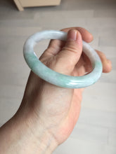 Load image into Gallery viewer, 56.5mm certified 100% natural type A white/light green white purple jadeite jade bangle AH96-0543