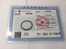Load image into Gallery viewer, 58.8mm Certified Type A 100% Natural light green/blue/gray Guatemala slim round cut Jadeite bangle BP210-1021