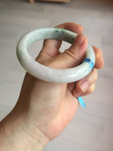 Load image into Gallery viewer, 56mm certified 100% natural icy watery light white/sunny green jadeite jade bangle BN72-3878