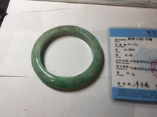 Load image into Gallery viewer, 54.8mm Certified Type A 100% Natural sunny green gray Jadeite Jade bangle PA120-9887