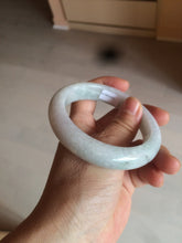 Load image into Gallery viewer, 58.3mm Certified 100% natural Type A light green/white chubby jadeite jade bangle BF78-4501