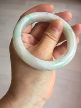 Load image into Gallery viewer, Shopify only. 55.7mm certified 100% natural icy watery light white/sunny green jadeite jade bangle BN73-9363