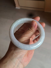 Load image into Gallery viewer, 58.3mm Certified 100% natural Type A light green/white chubby jadeite jade bangle BF78-4501