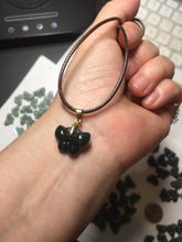 Load image into Gallery viewer, 100% Natural type A icy watery  light dark green/blue/gray/black Guatemala Jadeite Jade butterfly pendant BP177