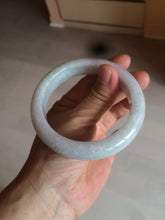 Load image into Gallery viewer, 58.3mm Certified 100% natural Type A light green/white chubby jadeite jade bangle BF78-4501