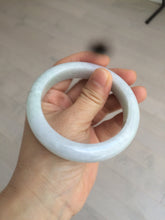 Load image into Gallery viewer, 58.3mm Certified 100% natural Type A light green/white chubby jadeite jade bangle BF78-4501