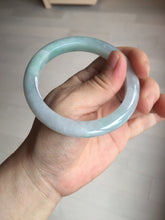 Load image into Gallery viewer, 56.5mm certified 100% natural type A white/light green white purple jadeite jade bangle AH107-0546