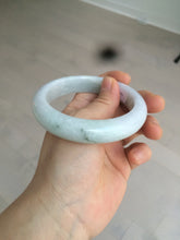 Load image into Gallery viewer, 58.3mm Certified 100% natural Type A light green/white chubby jadeite jade bangle BF78-4501