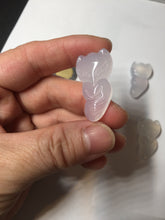 Load image into Gallery viewer, 100% natural icy transparent White/clear Chalcedony fox pendant CB80