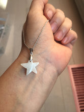 Load image into Gallery viewer, Type A 100% Natural light green/white jadeite Jade star Pendant necklace group F135 Add on item
