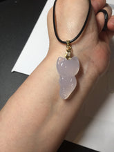 Load image into Gallery viewer, 100% natural icy transparent White/clear Chalcedony fox pendant CB80