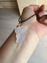 Load image into Gallery viewer, 100% natural icy transparent White/clear Chalcedony fox pendant CB80
