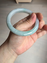 Load image into Gallery viewer, 56.5mm certified 100% natural type A white/light green white purple jadeite jade bangle AH107-0546