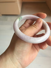 Load image into Gallery viewer, 57.5mm certified 100% natural type A light green/purple/yellow(FU LU SHOU)  jadeite jade bangle BN82-8715