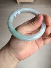 Load image into Gallery viewer, 56.5mm certified 100% natural type A white/light green white purple jadeite jade bangle AH107-0546
