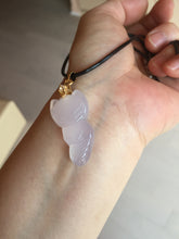 Load image into Gallery viewer, 100% natural icy transparent White/clear Chalcedony fox pendant CB80