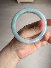 Load image into Gallery viewer, 56.5mm certified 100% natural type A white/light green white purple jadeite jade bangle AH107-0546