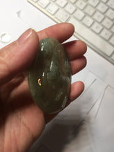 Load image into Gallery viewer, 100% Natural type A green jadeite Jade horse pendant worry stone AA28