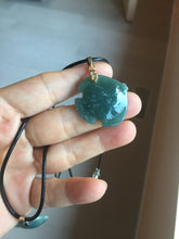 Load image into Gallery viewer, 100% Natural type A dark green/blue/black/gray Guatemala jadeite jade 3D tropical fish Pendant group PD94