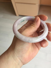 Load image into Gallery viewer, 57.5mm certified 100% natural type A light green/purple/yellow(FU LU SHOU)  jadeite jade bangle BN82-8715