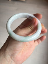 Load image into Gallery viewer, 55.7mm Certified Type A 100% Natural sunny green white Jadeite Jade bangle BP44-3179