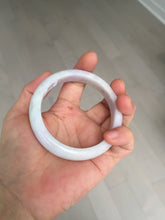 Load image into Gallery viewer, 57.5mm certified Type A 100% Natural light green purple white slim Jadeite Jade bangle BQ72-4938