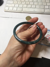 Load image into Gallery viewer, 58.8mm Certified Type A 100% Natural light green/blue/gray Guatemala slim round cut Jadeite bangle BP212-1033